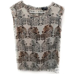 The Limited sleeveless cheetah print blouse